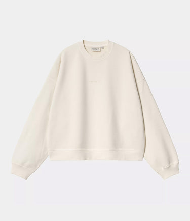 CARHARTT WIP WOMENS BENTON SWEATSHIRT I034511 WAX GARMENT DYED - Shoelosophy