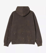 CARHARTT WIP HOODED PAINTER JACKET I036913 TOBACCO DESTROY WASH SPLATTER - Shoelosophy
