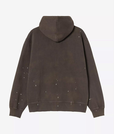CARHARTT WIP HOODED PAINTER JACKET I036913 TOBACCO DESTROY WASH SPLATTER - Shoelosophy