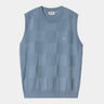 CARHARTT WIP WOMENS CHECKER VEST SWEATER I034544 FROSTED BLUE - Shoelosophy