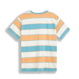 LEVI'S VINTAGE CLOTHING 1940'S SPLIT HEM TEE SUNSET ORANGE BLUE - Shoelosophy