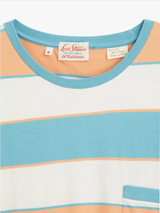 LEVI'S VINTAGE CLOTHING 1940'S SPLIT HEM TEE SUNSET ORANGE BLUE - Shoelosophy