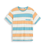 LEVI'S VINTAGE CLOTHING 1940'S SPLIT HEM TEE SUNSET ORANGE BLUE - Shoelosophy