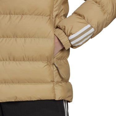 ADIDAS WOMEN GQ2344 ITAVIC 3-STRIPES MIDWEIGHT BEIGE JACKET - Shoelosophy