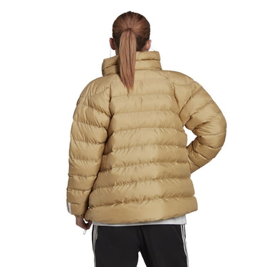 ADIDAS WOMEN GQ2344 ITAVIC 3-STRIPES MIDWEIGHT BEIGE JACKET - Shoelosophy