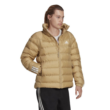 ADIDAS WOMEN GQ2344 ITAVIC 3-STRIPES MIDWEIGHT BEIGE JACKET - Shoelosophy