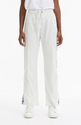 CHAMPION REVERSE WEAVE STAIGHT HEM PANTS 111250 WW002 WHITE PANTALONE DONNA - Shoelosophy