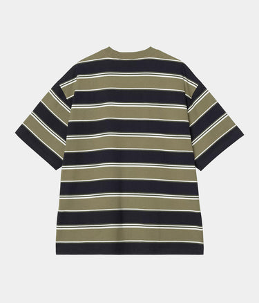 CARHARTT WIP MALONE T-SHIRT I035301 STRIPE BRASS - Shoelosophy