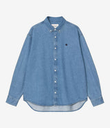 CARHARTT WIP LUCAS SHIRT L/S I034525 BLUE STONE WASHED - Shoelosophy