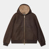 BARACUTA SHEARLING HOODY JACKET BRCPS1129 DUNKELBRAUN - Shoelosophy