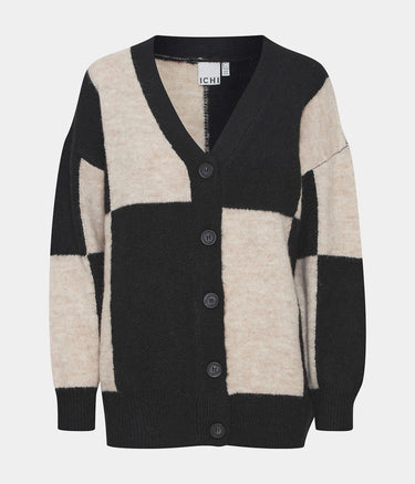 ICHI IHALLURA CARDIGAN METEORIT CHECK - Shoelosophy