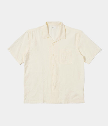UNIVERSAL WORKS ROAD SHIRT 34559 ARTEN SEERSUCKER ECRU - Shoelosophy