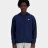 NEW BALANCE FLEECE HOODED SWEATSHIRT JACKET MJ41502NNY NAVY - Shoelosophy