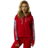 CHAMPION REVERSE WEAVE HOODED FULL ZIP TOP 111248 RS017 ROTES DAMEN-SWEATSHIRT - Shoelosophy