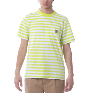 CARHARTT SCOTTY STRIPE POCKET T-SHIRT I027732 LIME - Shoelosophy