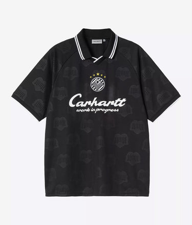 CARHARTT WIP TERRACE FOOTBALL T-SHIRT I037567 HEART TRAIN JACQUARD SCHWARZ - Shoelosophy