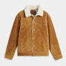 LEVI'S WESTERN SUEDE SHERPA TRUCKER JACKET EVENING SUN - Shoelosophy