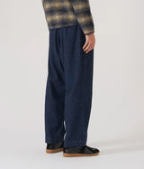 UNIVERSAL WORKS OXFORD PANT 33650 FUTURE DENIM INDIGO - Shoelosophy