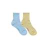 GRAMICCI PAPER MIX SOCKS ANKLE SX-M42 SKY YUZU 2ER PACK - Shoelosophy