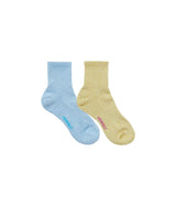 GRAMICCI PAPER MIX SOCKS ANKLE SX-M42 SKY YUZU 2ER PACK - Shoelosophy