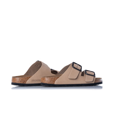 BIRKENSTOCK ARIZONA WIRE BUCLE 1031579 SANDCASTLE NUBUKLEDER - Shoelosophy