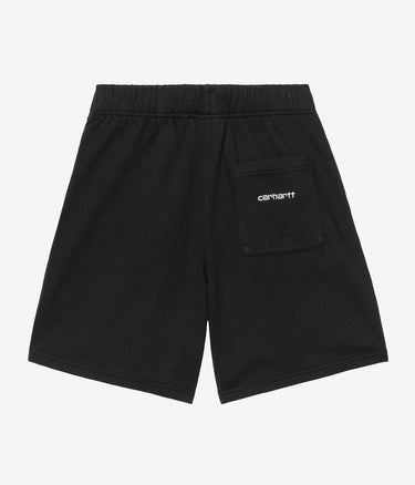 CARHARTT WIP WOMENS BRENTA SWEAT SHORT I036292 SCHWARZ HEAVY STONE WASHED - Shoelosophy