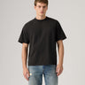 LEVI'S CROPPED T-SHIRT GARMENT DYED 0049F-0004 JET BLACK GARMENT DYED - Shoelosophy