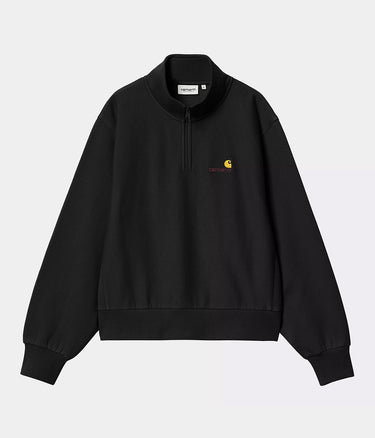 CARHARTT WIP WOMENS AMERICAN SCRIPT HIGH NECK SWEATSHIRT I033827 SCHWARZ - Shoelosophy