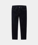 CARHARTT NEWEL PANT I027232 CORDUROY DARK NAVY RINSED - Shoelosophy