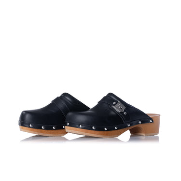 SCHOLL PESCURA CLOG 50 F32325 SCHWARZER HONIG, HERGESTELLT IN ITALIEN, DAMENSANDALE - Shoelosophy