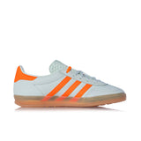 ADIDAS WOMENS GAZELLE INDOOR IF6982 LINEN GREEN SOLAR ORANGE - Shoelosophy