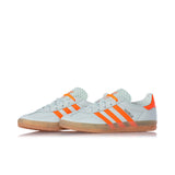 ADIDAS WOMENS GAZELLE INDOOR IF6982 LINEN GREEN SOLAR ORANGE - Shoelosophy