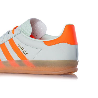 ADIDAS WOMENS GAZELLE INDOOR IF6982 LINEN GREEN SOLAR ORANGE - Shoelosophy