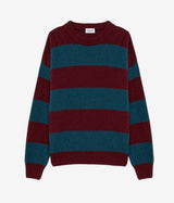 AMISH CREW ÜBER SHETLAND-STREIFEN-PULLOVER, HERGESTELLT IN ITALIEN - Shoelosophy
