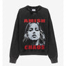 AMISH CREW SWEATER CHAOS PIGMENT STONE SCHWARZ - Shoelosophy