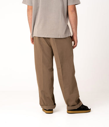 AMISH CHINO JAPAN HOSE PIGMENTGEFÄRBT WIDE BEINE POPELINE BAUMWOLLE HANF - Shoelosophy