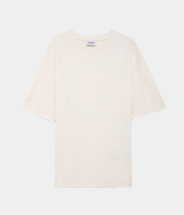 AMISH UNISEX T-SHIRT MICRO LOGO OFF WHITE, HERGESTELLT IN ITALIEN - Shoelosophy