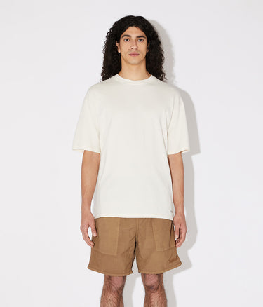 AMISH UNISEX T-SHIRT MICRO LOGO OFF WHITE, HERGESTELLT IN ITALIEN - Shoelosophy