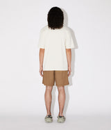 AMISH UNISEX T-SHIRT MICRO LOGO OFF WHITE MADE IN ITALY - Shoelosophy