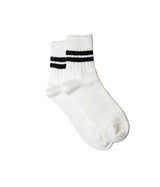 ANONYMOUS ISM SLUB LINE VIERTELSOCKEN WEISS SCHWARZ HERGESTELLT IN JAPAN - Shoelosophy