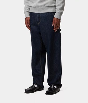 CARHARTT WIP SINGLE KNEE PANT I032024 BLUE RINSED - Shoelosophy