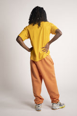 ARIES ARISE NO PROBLEMO SS TEE STAR60002 MUSTARD MADE IN ITALY - Shoelosophy