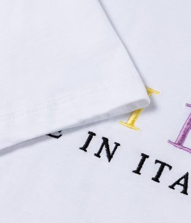 ARIES ARISE UNITED COLORS OF ARIES T-SHIRT WEISS HERGESTELLT IN ITALIEN - Shoelosophy
