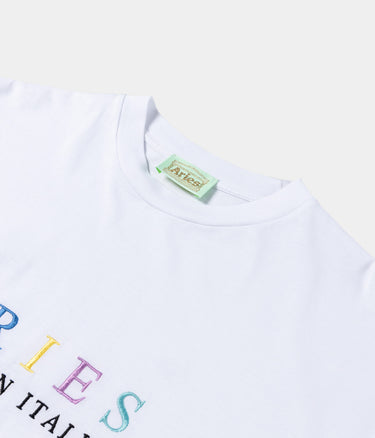 ARIES ARISE UNITED COLORS OF ARIES 티셔츠 화이트 MADE IN ITALY - Shoelosophy