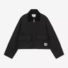 CARHARTT WIP WOMENS PRESCOTT JACKET I036512 BLACK GARMENT DYED - Shoelosophy