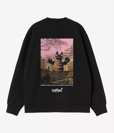 CARHARTT WIP WOMENS WIPTOPIA SCRIPT SWEATSHIRT I035515 SCHWARZ DUNKELGRAU - Shoelosophy