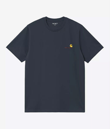CARHARTT WIP AMERICAN SCRIPT T-SHIRT I029956 DEEP NIGHT - Shoelosophy