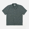 UNIVERSAL WORKS ROAD SHIRT 34658 GRÜN WEISS - Shoelosophy