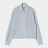 CARHARTT WIP WOMENS CARTER KNIT JACKET I035180 BLUE FOG - Shoelosophy