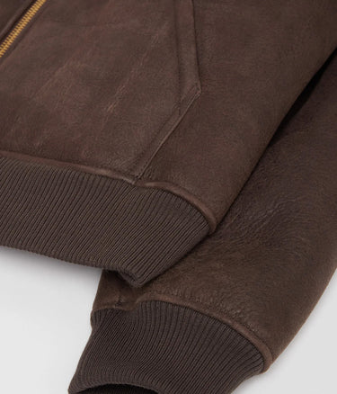 BARACUTA SHEARLING HOODY JACKET BRCPS1129 DUNKELBRAUN - Shoelosophy